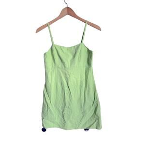 Lottie Moss Lime Green Linen Dress Pac Sun